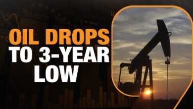 Oil hits three year low